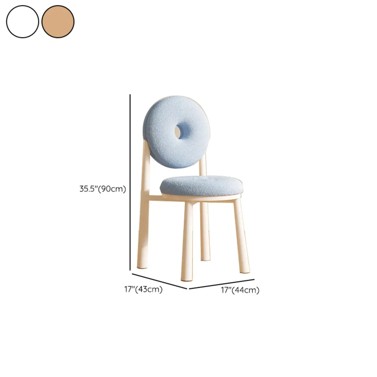 Sherpa High-Back Side Chair with Wood Legs