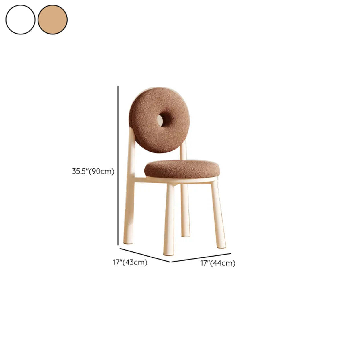 Sherpa High-Back Side Chair with Wood Legs