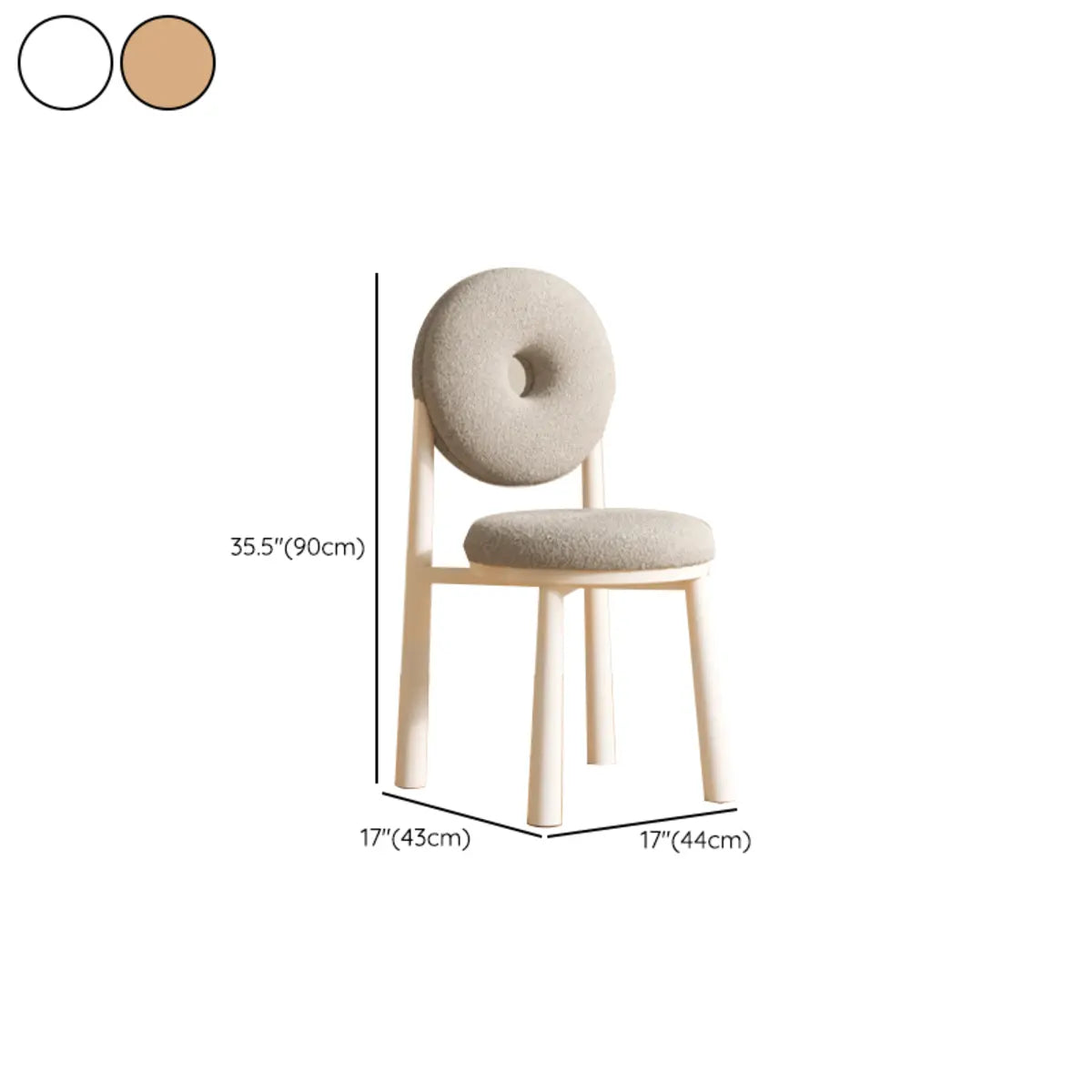 Sherpa High-Back Side Chair with Wood Legs