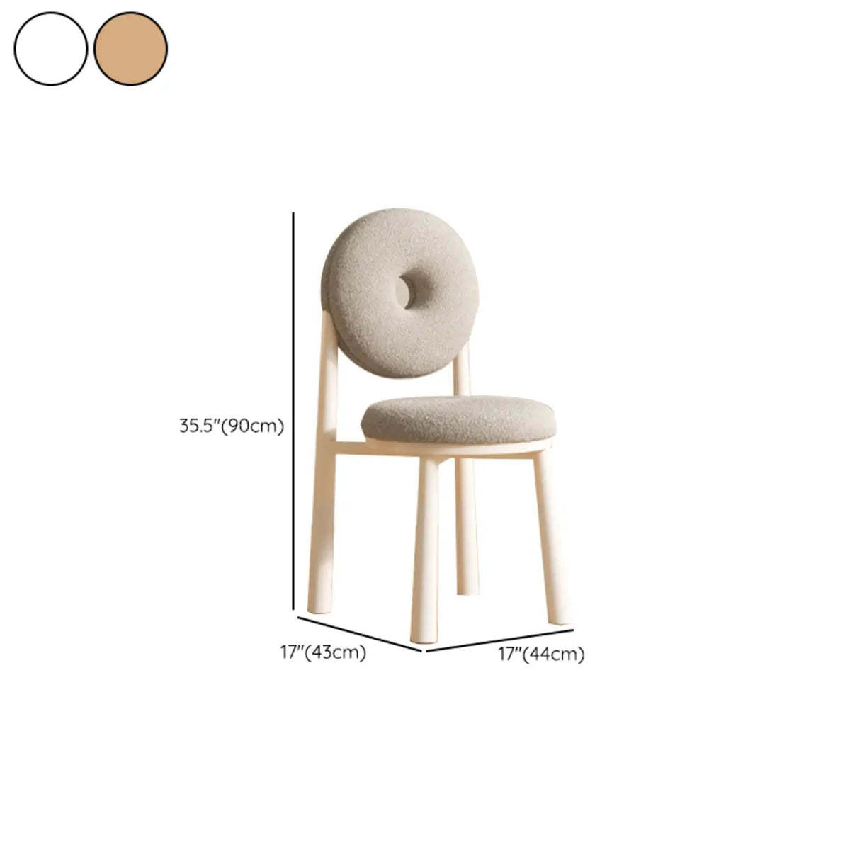 Sherpa High-Back Side Chair with Wood Legs