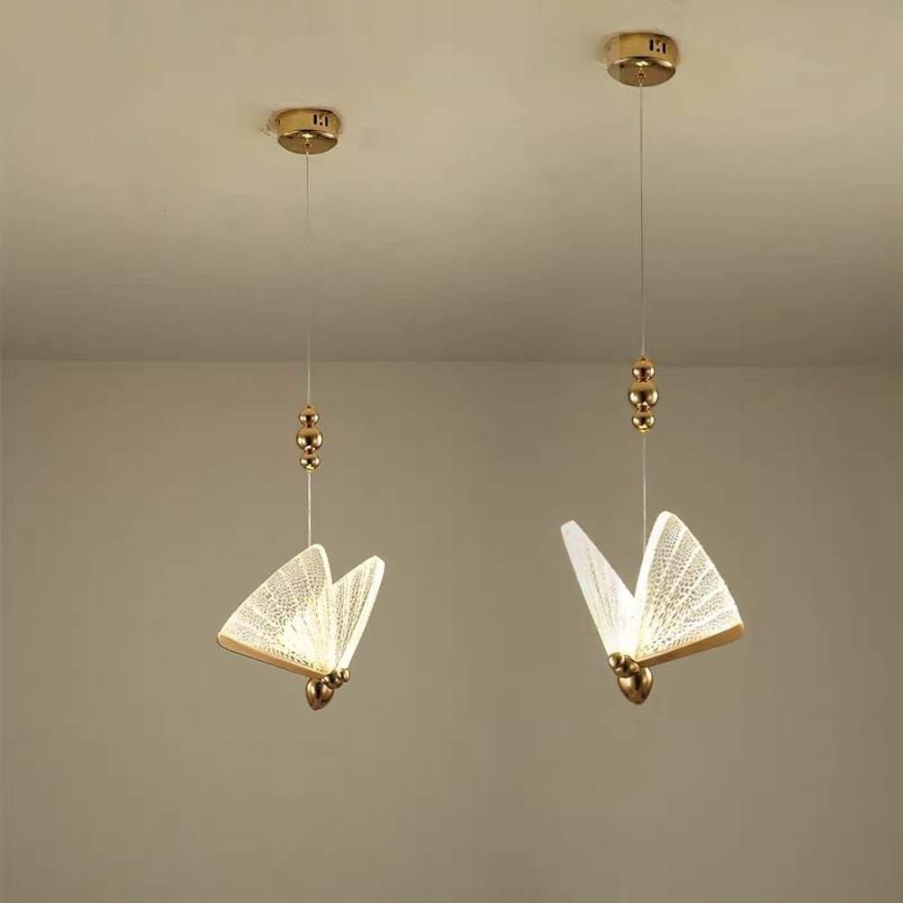 Lighom butterflies island synthetic pendant lighting for kitchen — Set of 2