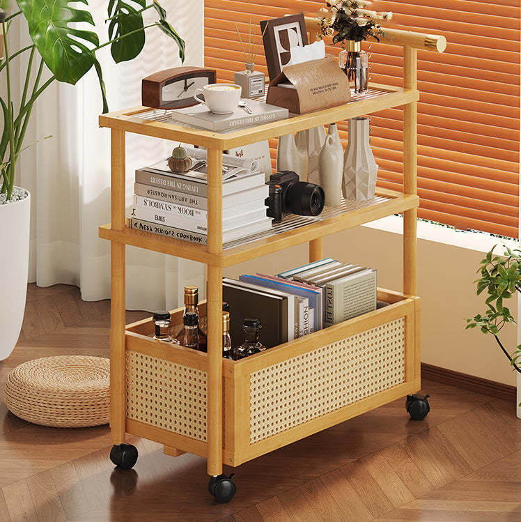 Bamboo Acrylic Rattan Side Table 2/3-Tier