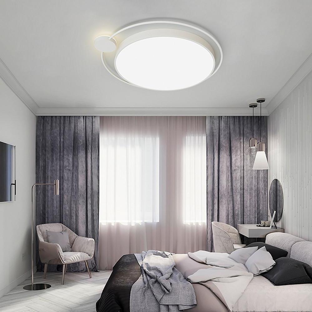 Nordic circular white flush mount lighting, Lighom — Cool White (6000K)