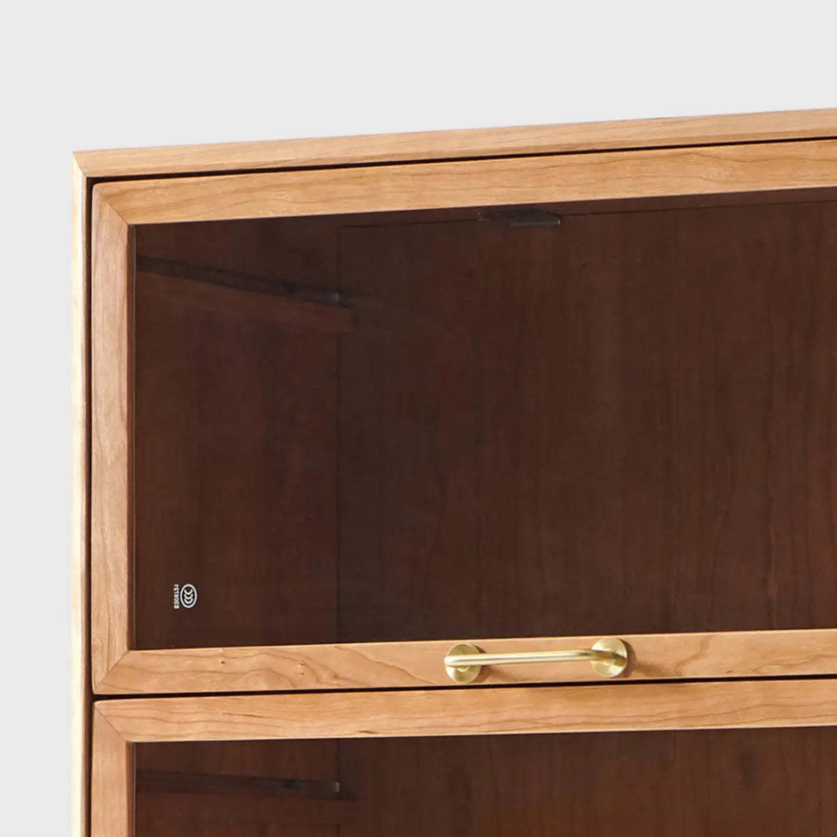 Brown 4-Layer Pine Display Cabinet