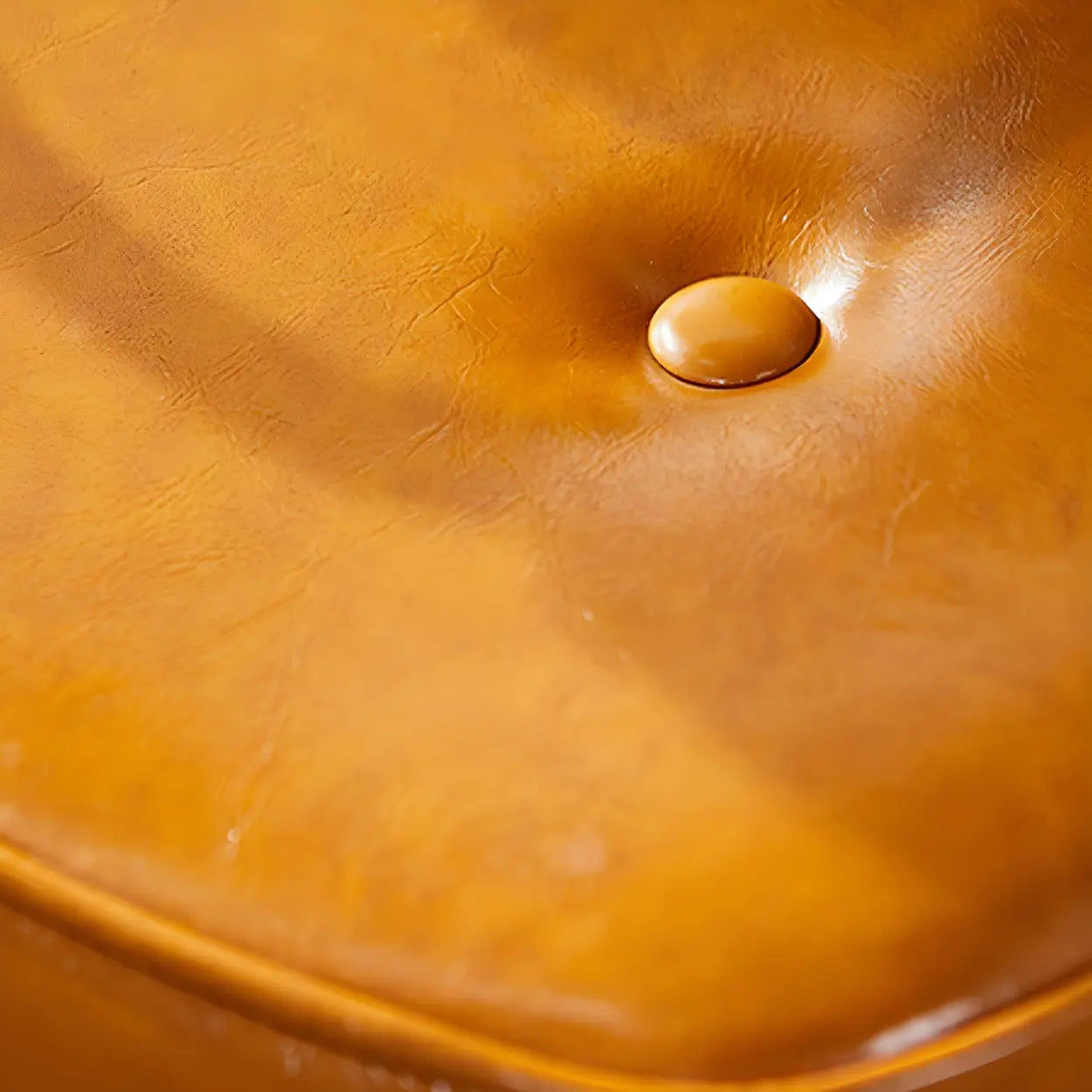 Brown Swivel Leather Office Chair with Casters