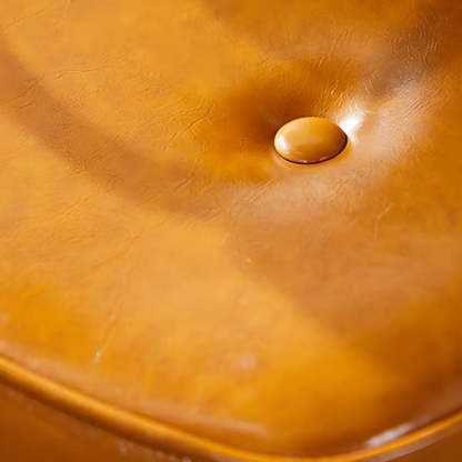 Brown Swivel Leather Office Chair with Casters