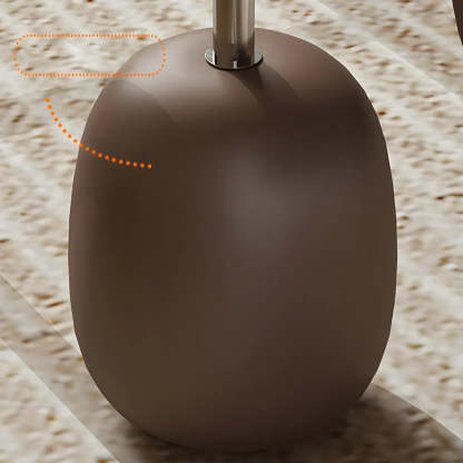 Brown Block Base Round Storage Coffee Table
