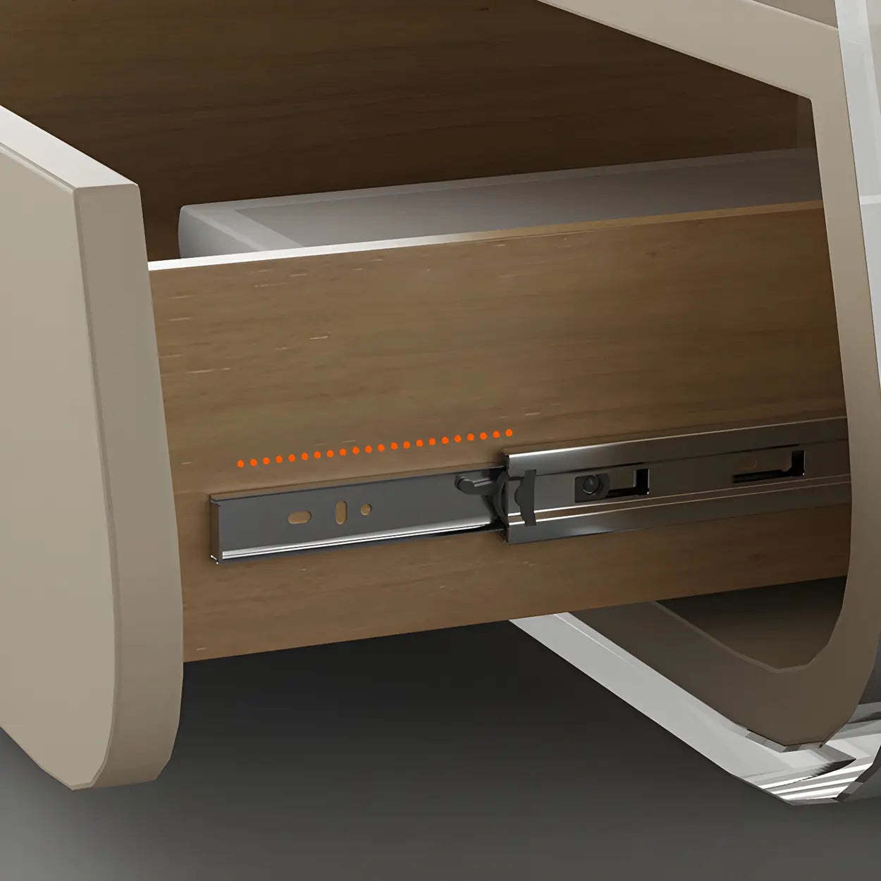 Brown Block Base Round Storage Coffee Table