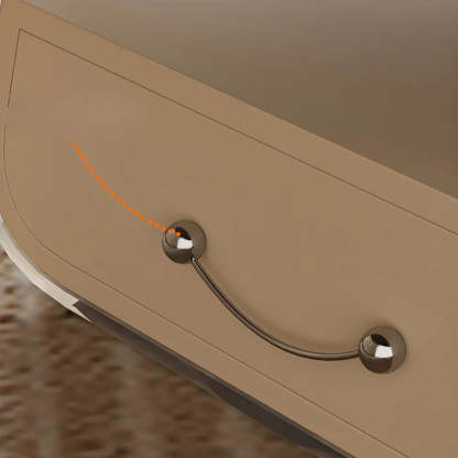 Brown Block Base Round Storage Coffee Table