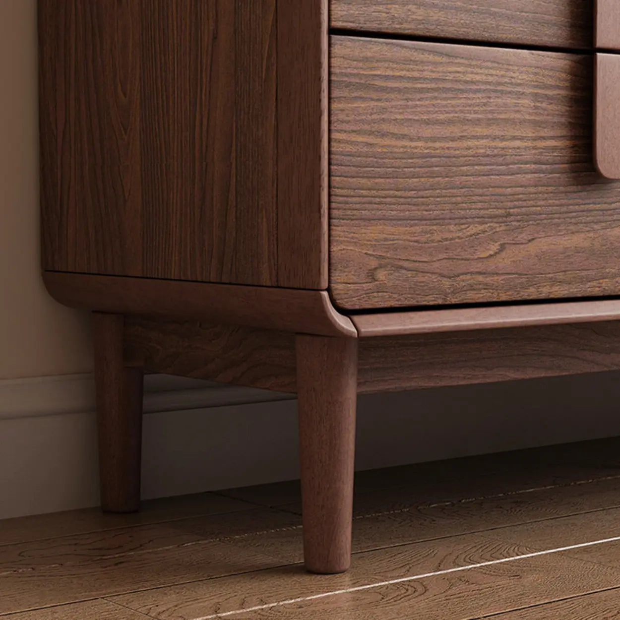 Brown Wood Rectangular Dresser