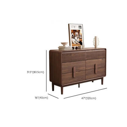 Brown Wood Rectangular Dresser
