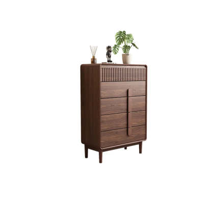 Brown Wood Rectangular Dresser
