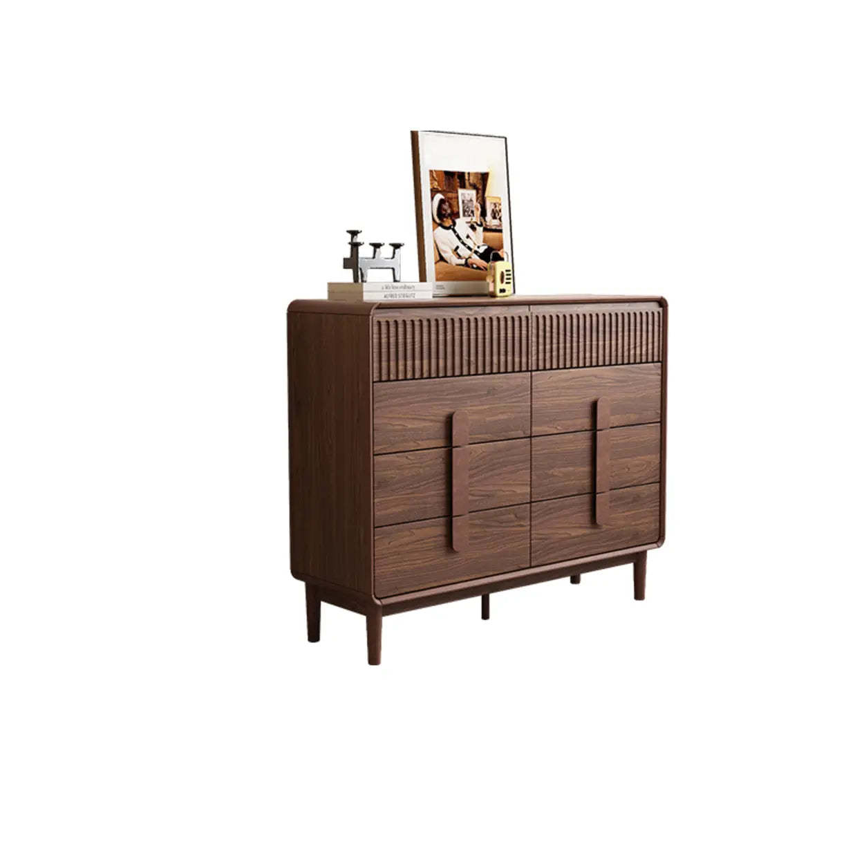 Brown Wood Rectangular Dresser