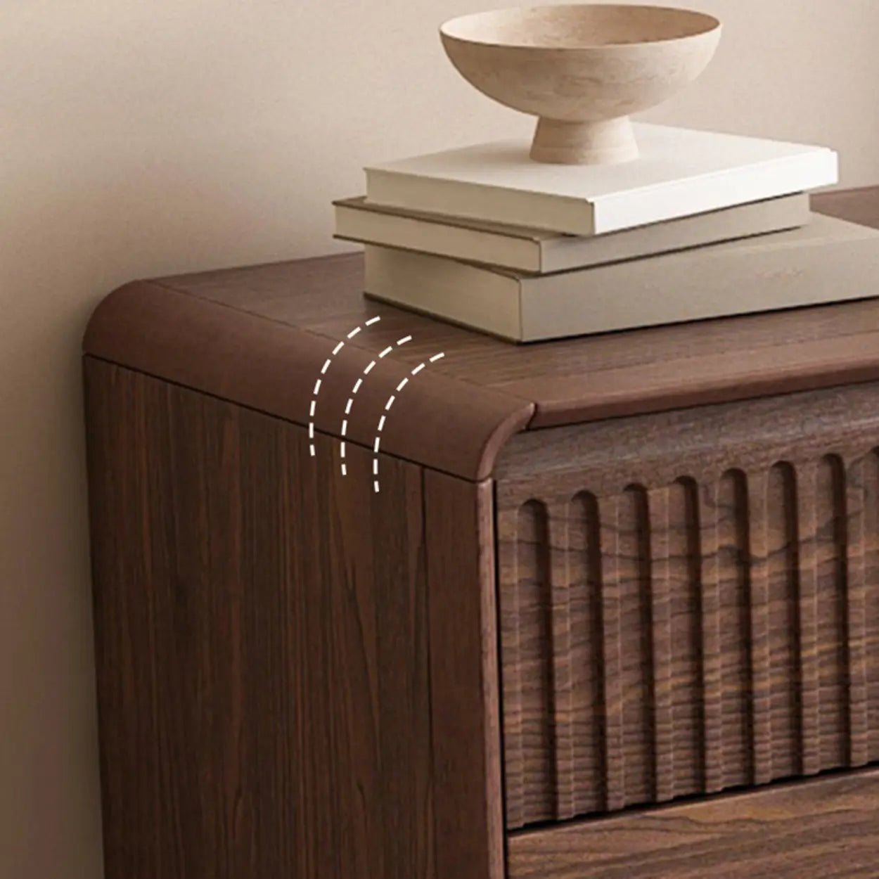 Brown Wood Rectangular Dresser