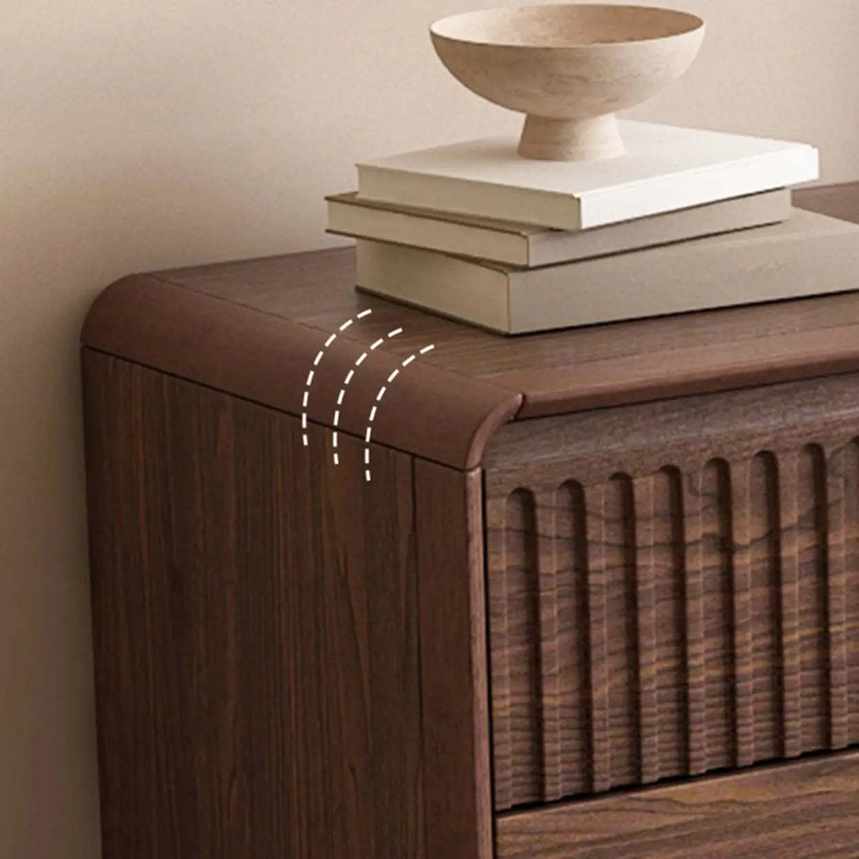 Brown Wood Rectangular Dresser