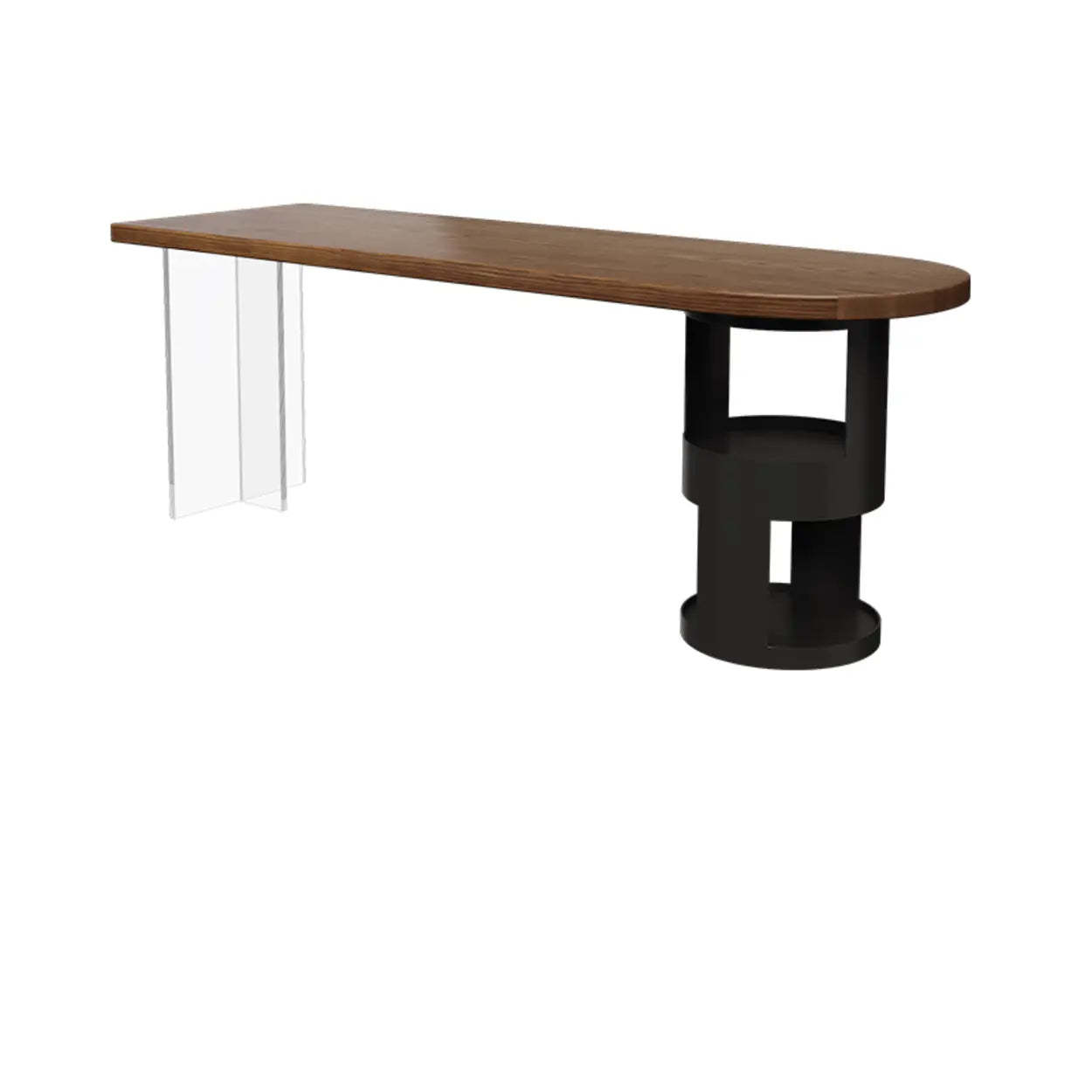 Brown modern storage free-form desks — 78.7" L x 23.6" W x 29.5" H