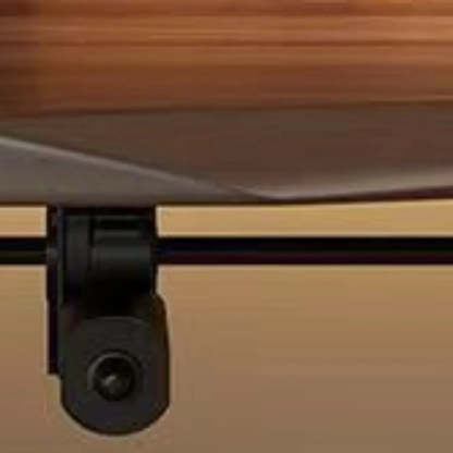 Brown Free-Form Height-Adjustable Computer Desk — Table Only