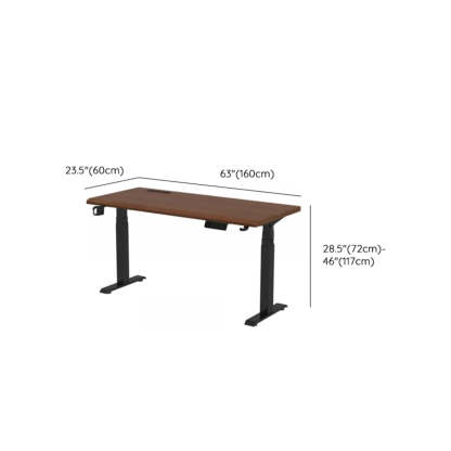 Brown Ergonomic Walnut Computer Desk