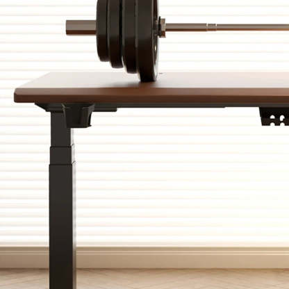 Brown Ergonomic Walnut Computer Desk — Table Only