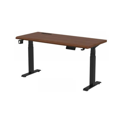Brown Ergonomic Walnut Computer Desk — Table Only