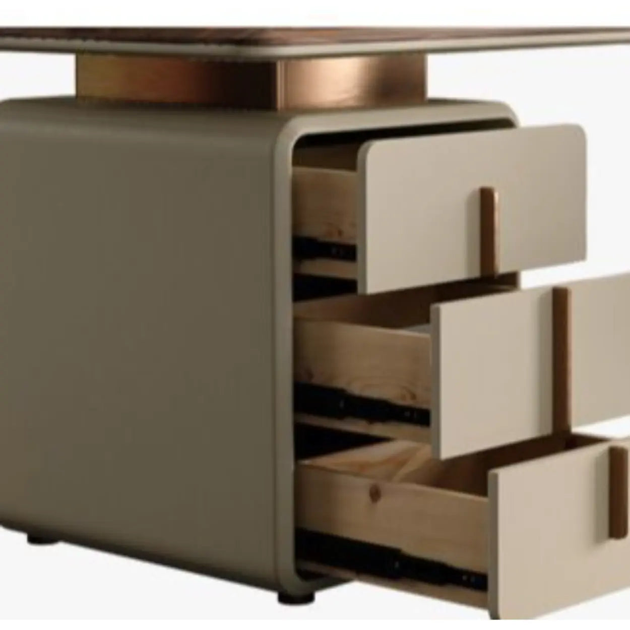 Brown Walnut Computer Desk with Storage