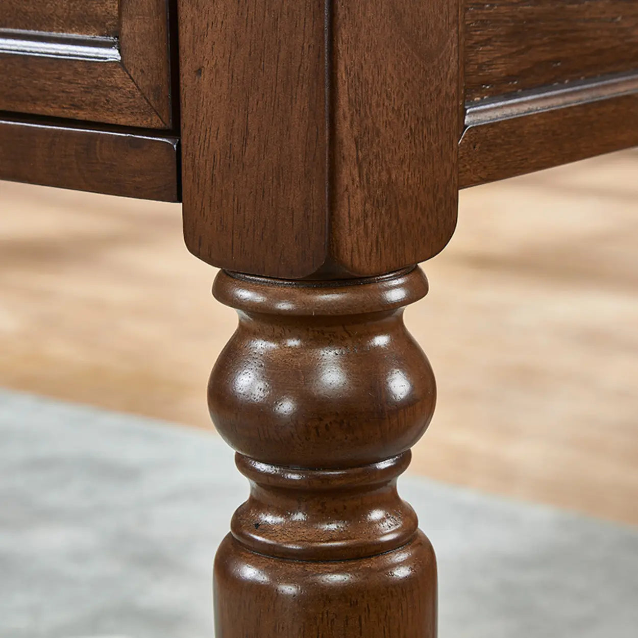 Brown Wood Computer Desk with Drawers