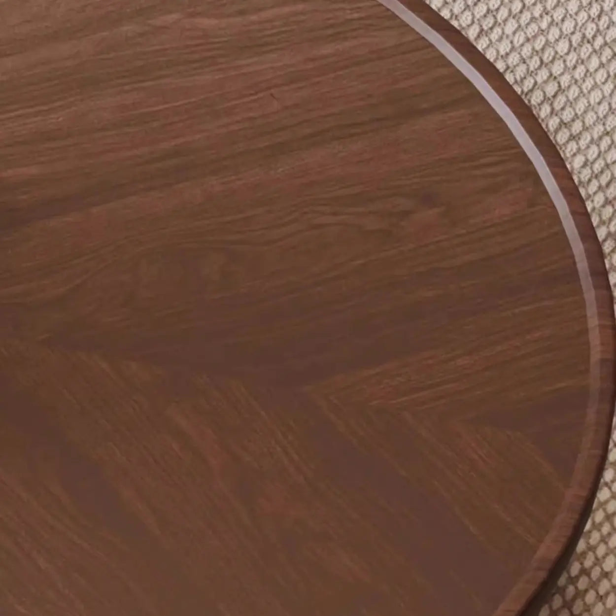 Brown Oval Wood Tray Top Abstract Base Coffee Table