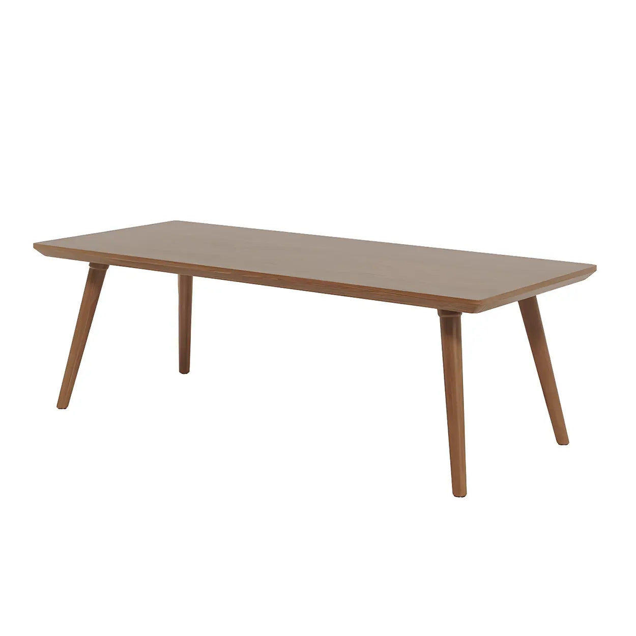 Brown Pine Wood Multi-Person Writing Desk — Table Only