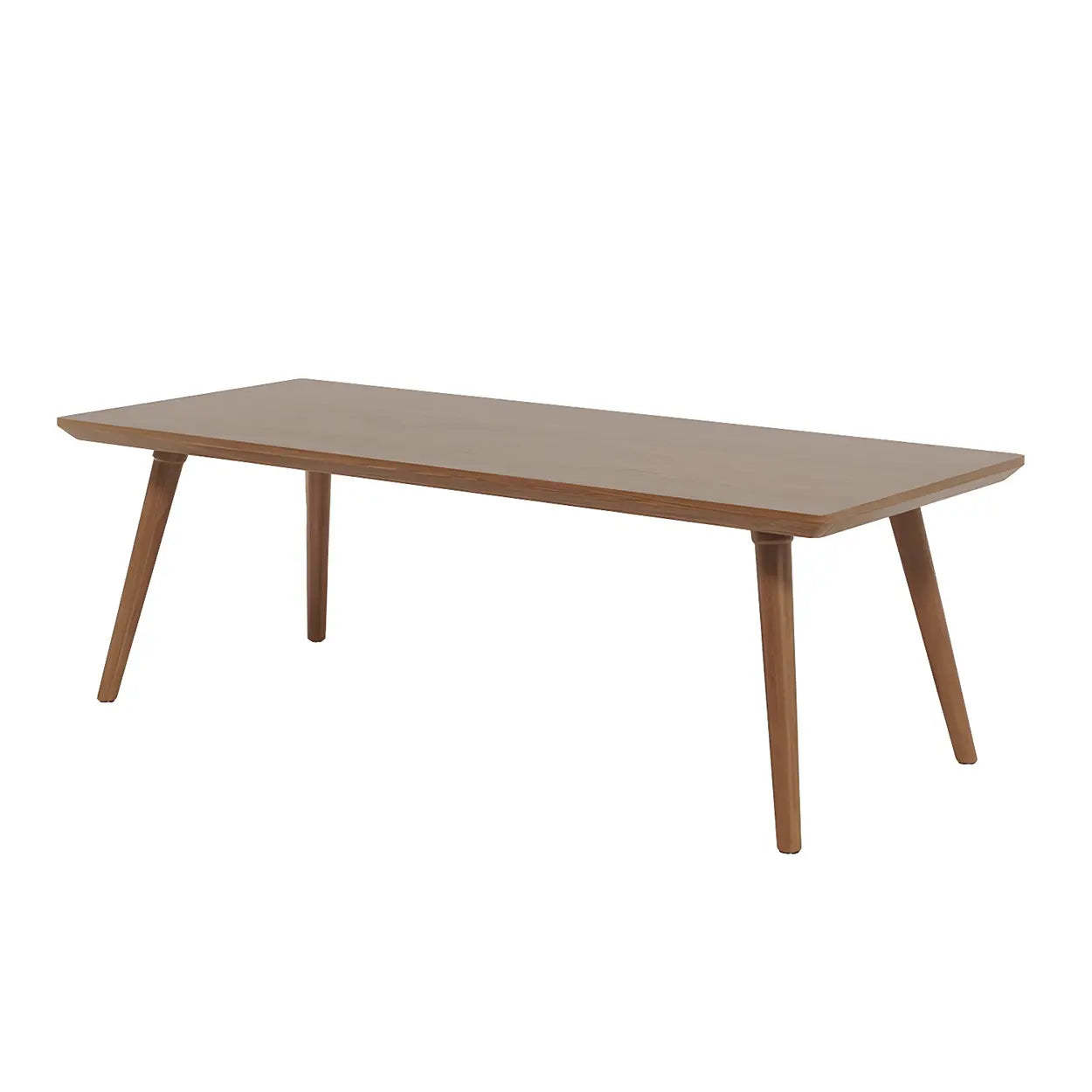 Brown Pine Wood Multi-Person Writing Desk — Table Only