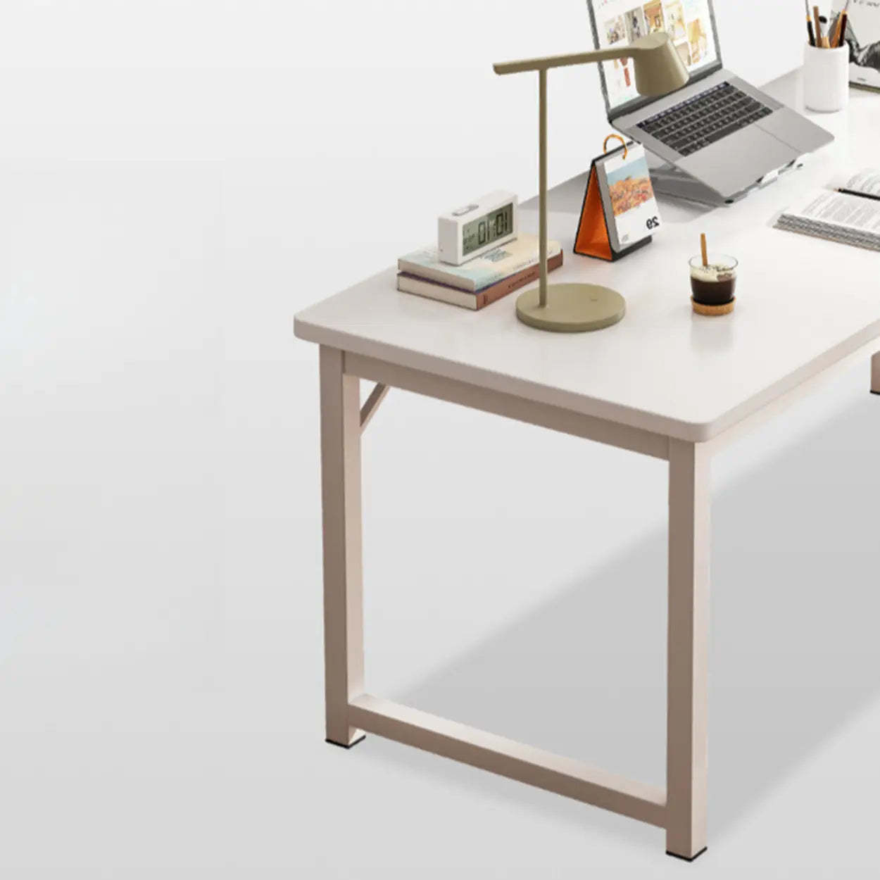 Butcher Block H-Shape Writing Desk — Brown / Table Only