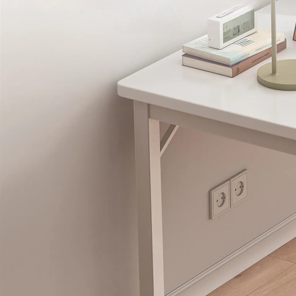 Butcher Block H-Shape Writing Desk — Natural Finish / Table Only