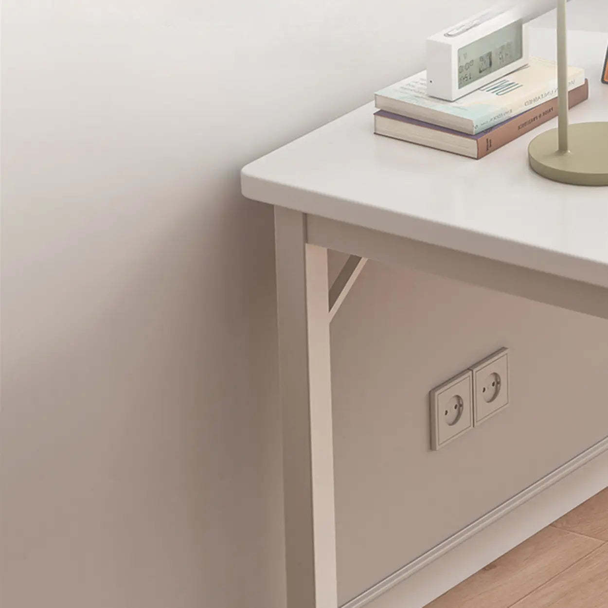 Butcher Block H-Shape Writing Desk — Natural Finish / Table Only