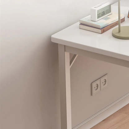 Butcher Block H-Shape Writing Desk — Natural Finish / Table Only