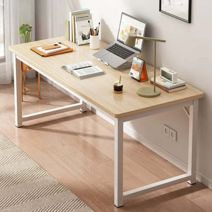 Butcher Block H-Shape Writing Desk
