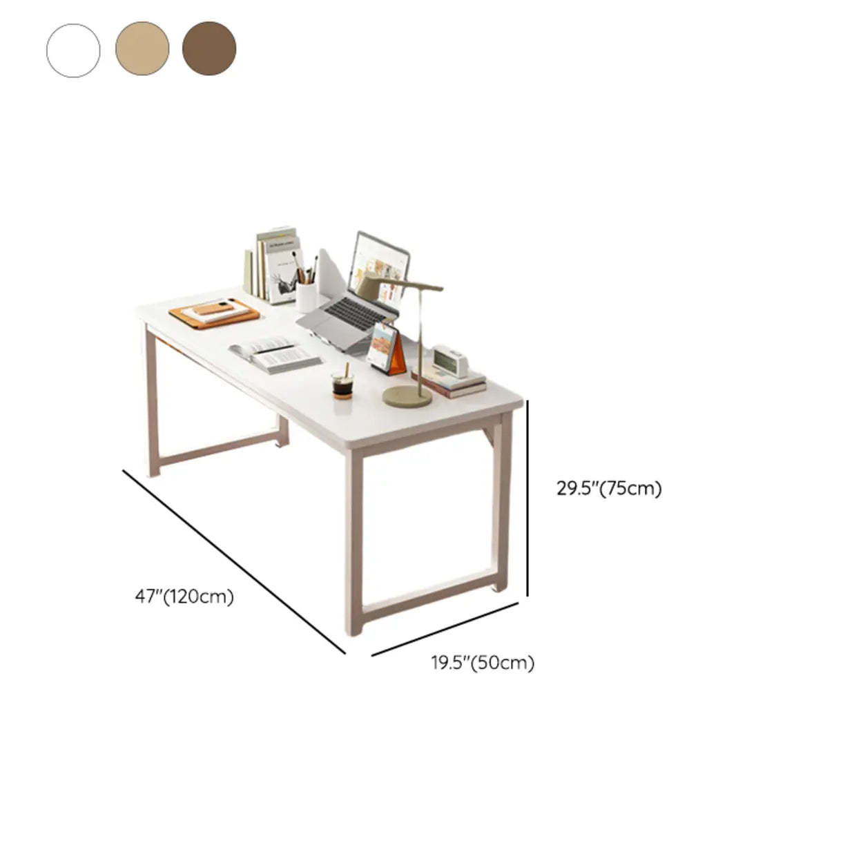 Butcher Block H-Shape Writing Desk
