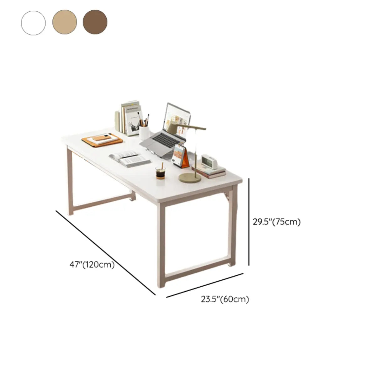Butcher Block H-Shape Writing Desk