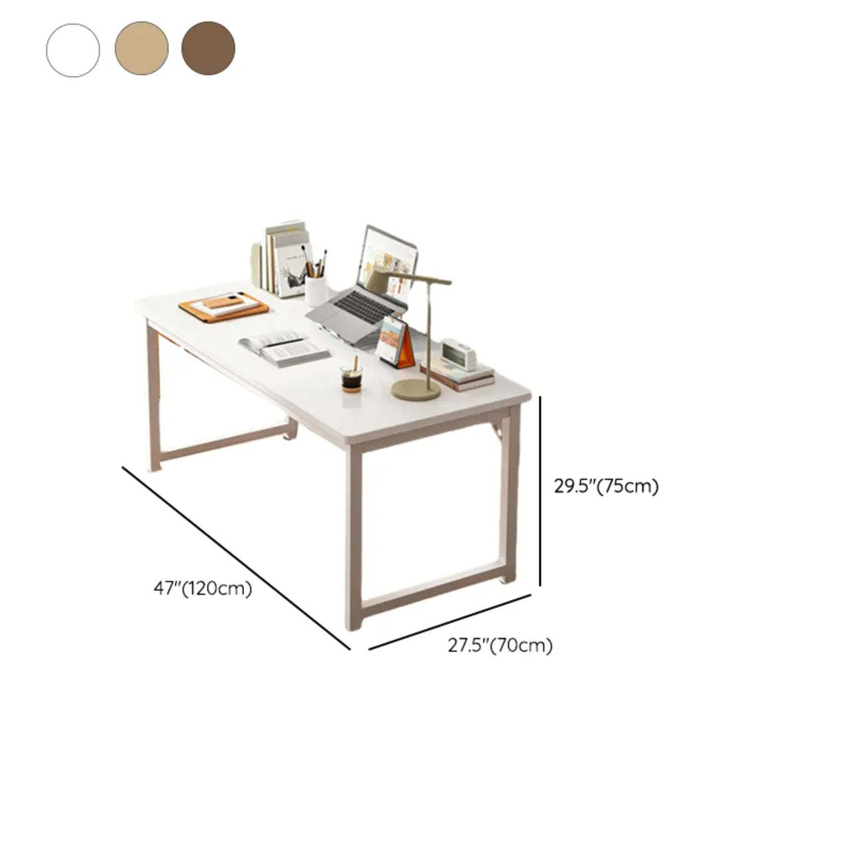 Butcher Block H-Shape Writing Desk