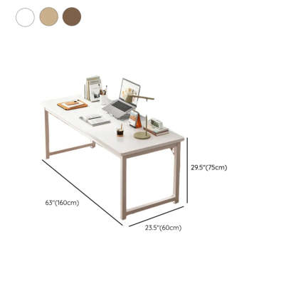 Butcher Block H-Shape Writing Desk