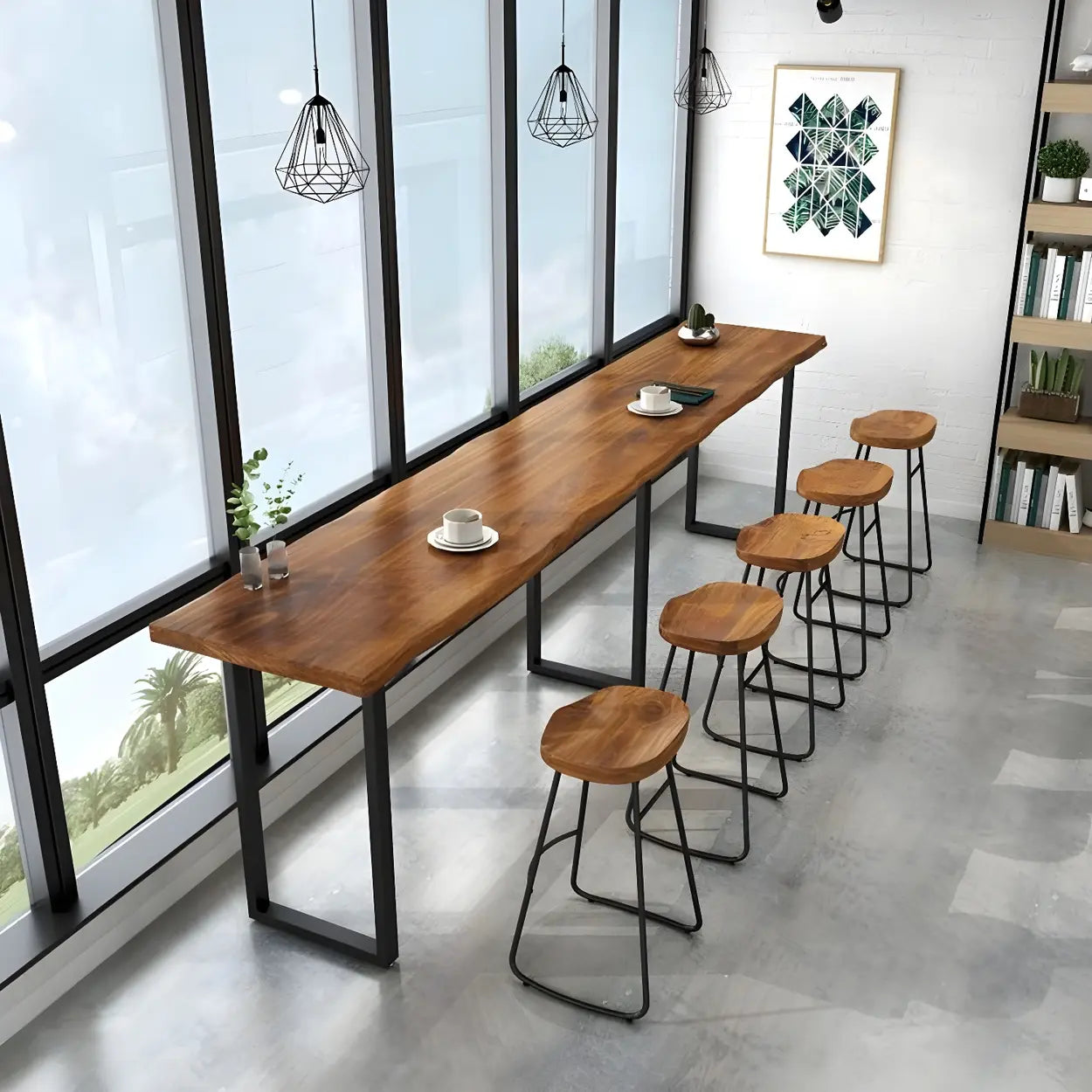 Pine Tall Rectangular Bar Table