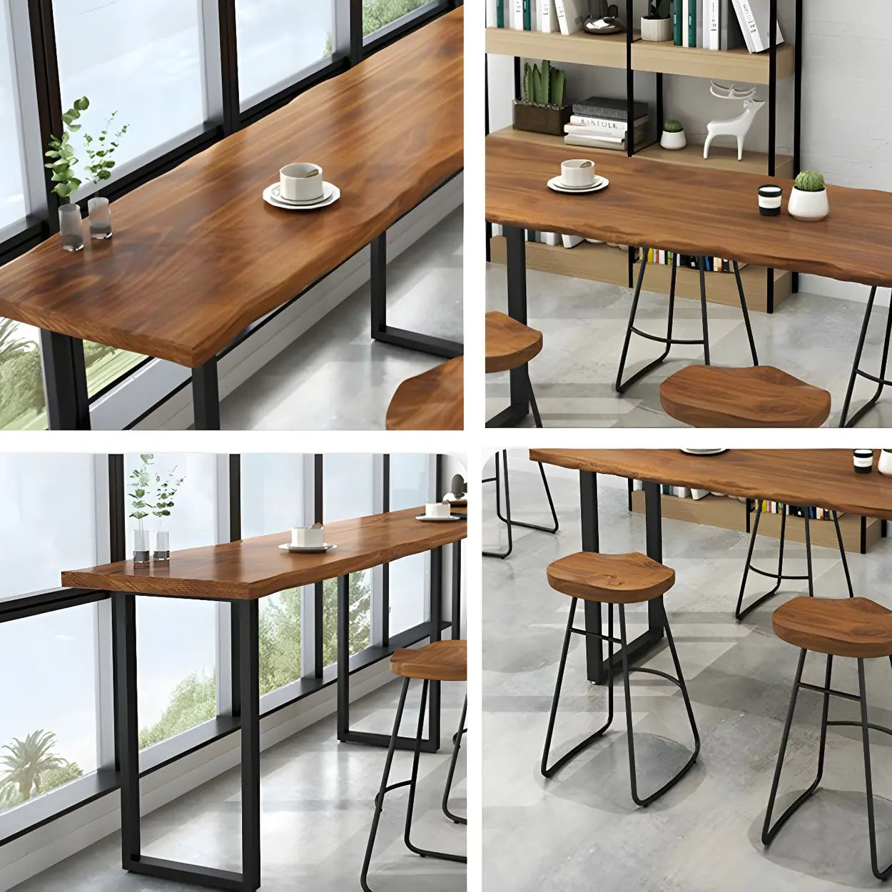 Pine Tall Rectangular Bar Table — Table Only