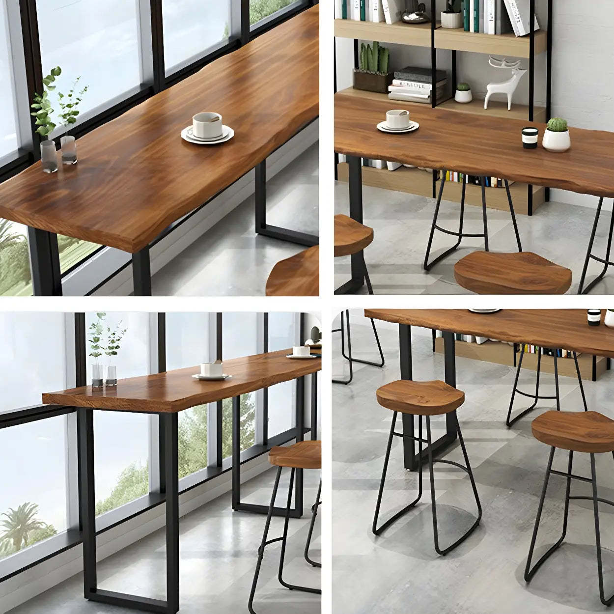 Pine Tall Rectangular Bar Table — Table Only