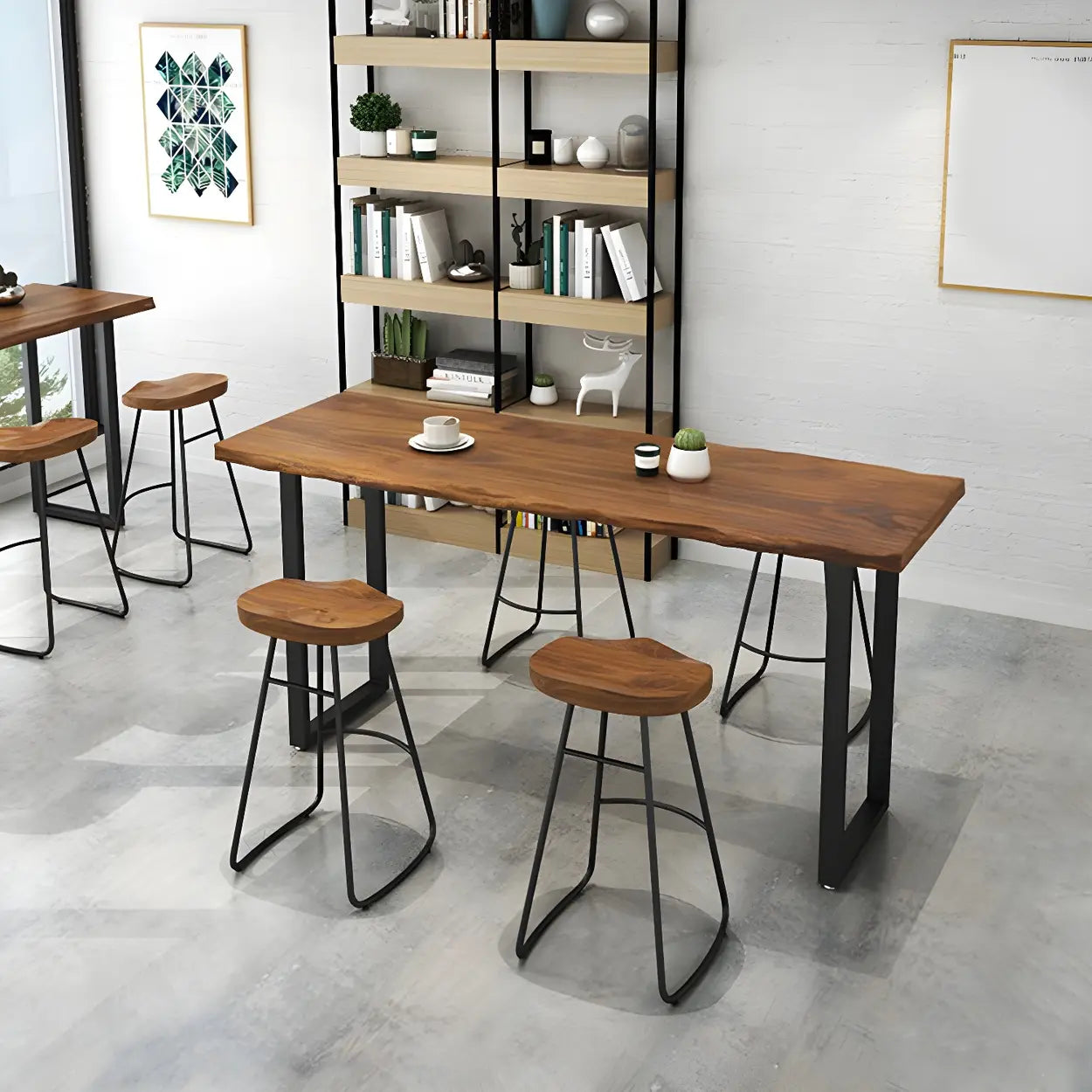 Pine Tall Rectangular Bar Table — Table Only