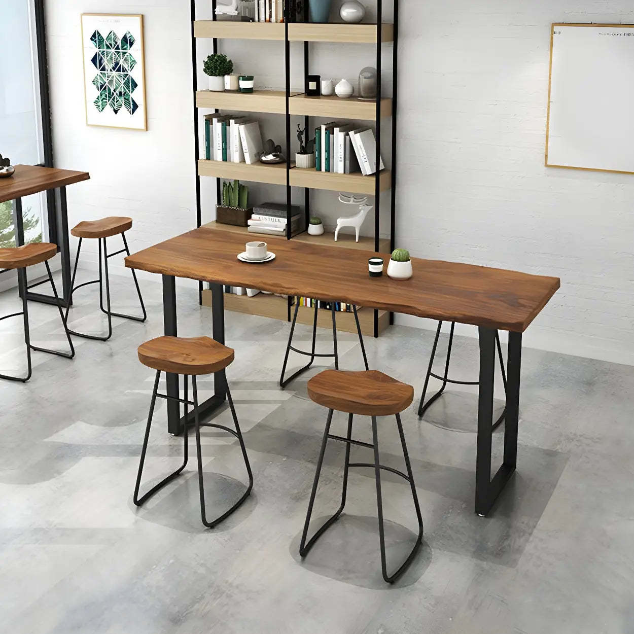 Pine Tall Rectangular Bar Table — Table Only