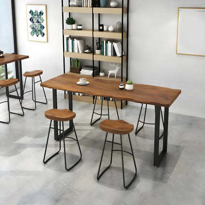 Pine Tall Rectangular Bar Table — Table Only
