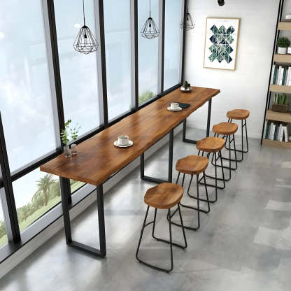 Pine Tall Rectangular Bar Table — Table Only