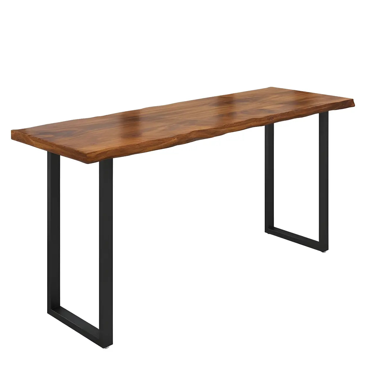 Brown Pine Wood Large Tall Bar Table