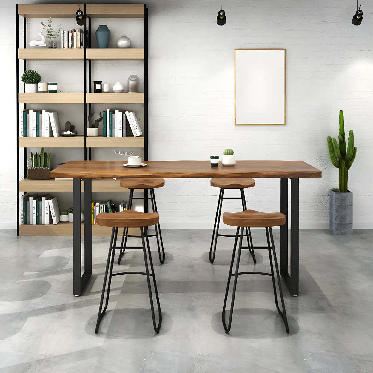 Pine Tall Rectangular Bar Table — Table Only