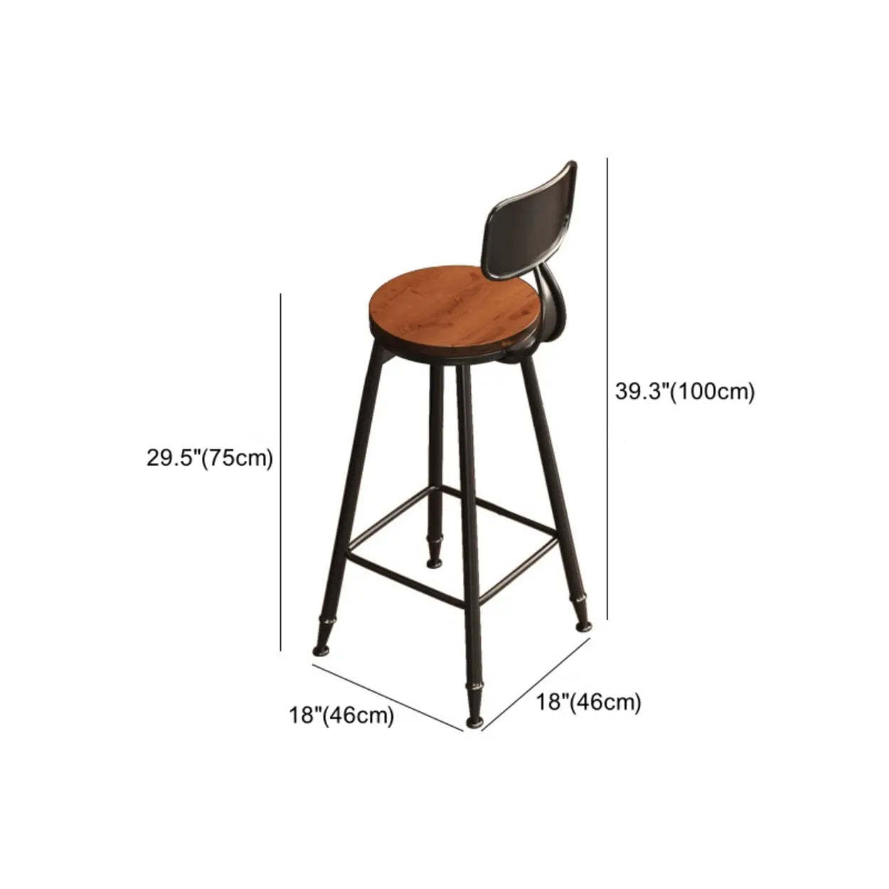 Brown Rectangular Wood Bar Table
