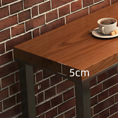 Brown Rectangular Wood Bar Table — Table Only