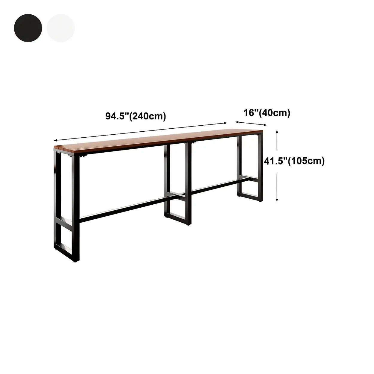 Lighom footrest metal iron wood bar tables for patio